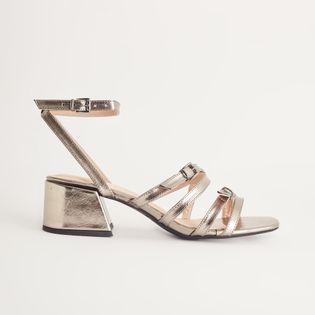 Sandália baixa Fivelas - PEWTER