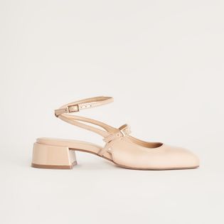 Scarpin Mary Jane com Bico Quadrado em Verniz - ROSADO