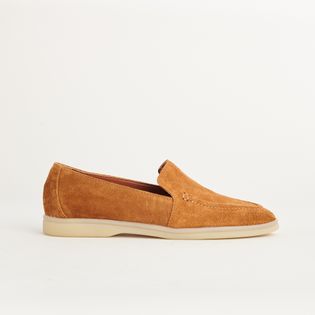 Mocassim em couro camurça - CAMEL