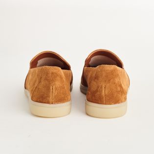 Mocassim em couro camurça - CAMEL