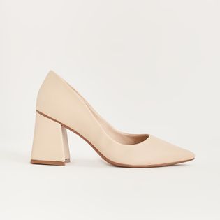 Scarpin Salto Bloco - MILK