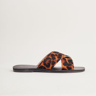 Rasteira Animal Print de Pelo - ONCA