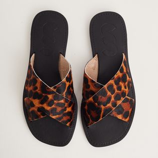 Rasteira Animal Print de Pelo - ONCA