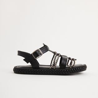 Papete com Cordão Trançado - PRETO/ONIX