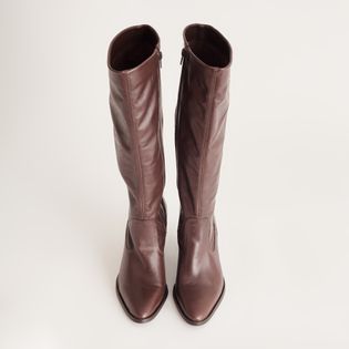 Bota Longa de Bico Fino em Couro - EXPRESSO