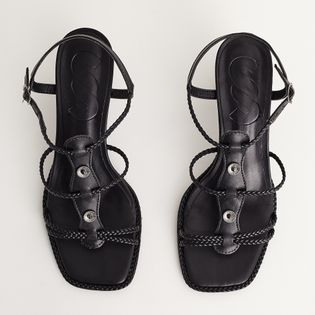Sandália Gladiadora de Tranças - PRETA