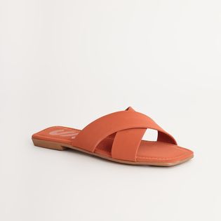 Rasteira Clássica Jéssika em Nobuck - CORAL