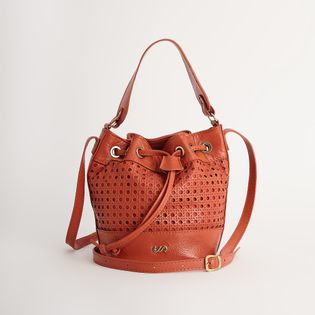 Bolsa tote couro - CORAL