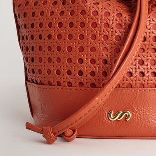 Bolsa tote couro - CORAL
