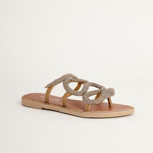 Rasteira com Design de Cobra - BRONZE