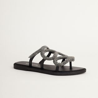 Rasteira com Design de Cobra - ONIX