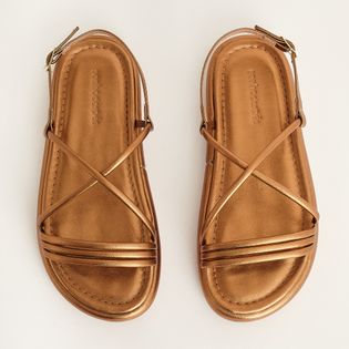 Papete Tiras Meia Cana Metalizada - BRONZE