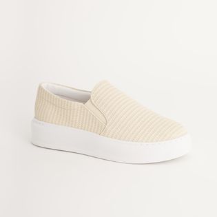 Tênis Slip On Textura Ráfia - COTTON