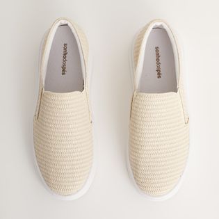 Tênis Slip On Textura Ráfia - COTTON