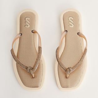 Chinelo nozinho luz - CHAMPAGNE
