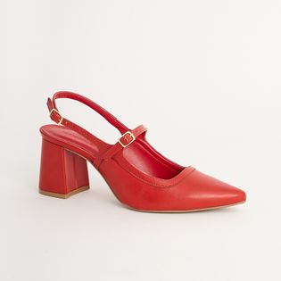 Scarpin Slingback Salto Fino - VERMELHO RADIANTE