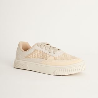 Tênis em ráfia com camurça - COTTON/NATURAL/ANGELICAL