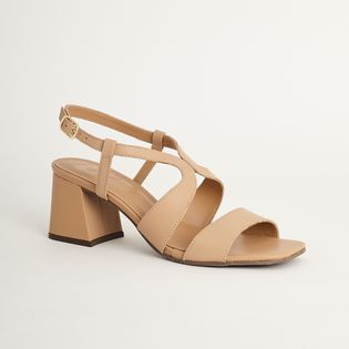 Sandália Média com Bico Quadrado - FENDI