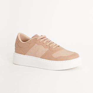 Tênis Urban Recortes Napa Linho - FENDI/ROSADO