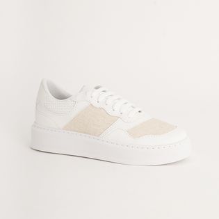 Tênis Urban Recortes Napa Linho - BRANCO/CRU
