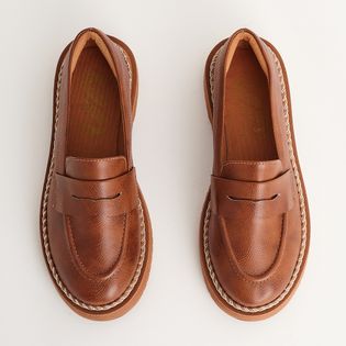 Mocassim com Costura Artesanal - CAMEL