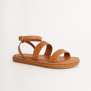 Papete Tiras em Tresse - CAMEL