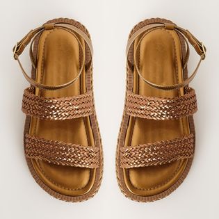 Papete Tiras em Tresse Metalizada - BRONZE