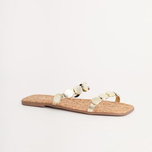 Rasteira Medalhas - CHAMPAGNE