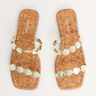 Rasteira Medalhas - CHAMPAGNE