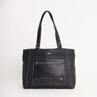Bolsa média pespontada - PRETA