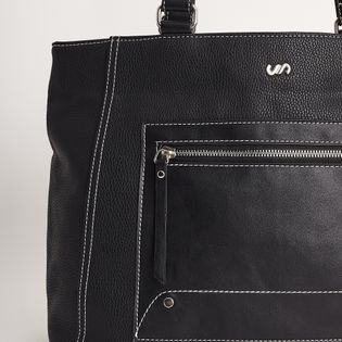 Bolsa média pespontada - PRETA