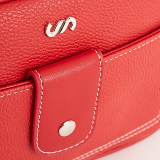 Bolsa Pequena Pespontada: Prática e Estilo para o Dia a Dia - VERMELHO RADIANTE