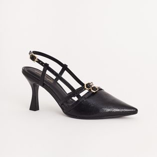 Scarpin Slingback Salto Taça - PRETA