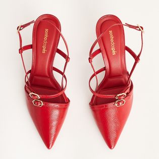 Scarpin Slingback Salto Taça - VERMELHO