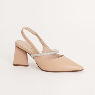 Scarpin Slingback - ROSADO/CRISTAL