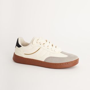 Tênis Isla - BRANCO/CINZA/PRETO/DOURAD