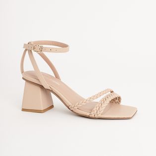 Sandália Bico Quadrado Trancinhas - MILK