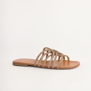 Rasteira em Strass - DOURADO