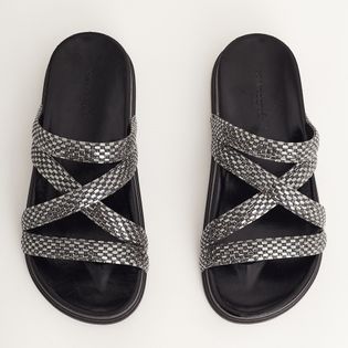 Papete Tiras com Pedraria - PRETO/ONIX