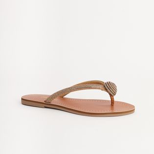 Chinelo Círculo de Luz - CASCA/DOURADO