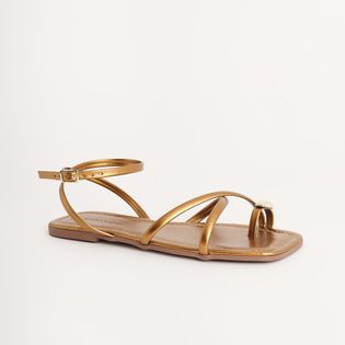 Rasteira Acácia Metalizada - BRONZE