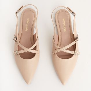 Sapatilha Slingback Tiras e Fivelas - FENDI