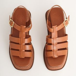 Plataforma Fisherman em Couro - CAMEL