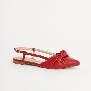 Sapatilha Slingback Nó - VERMELHO