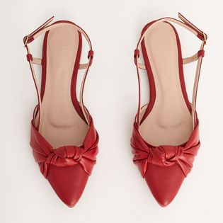 Sapatilha Slingback Nó - VERMELHO