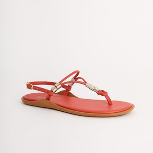 Rasteira Bico Redondo Metais - CORAL