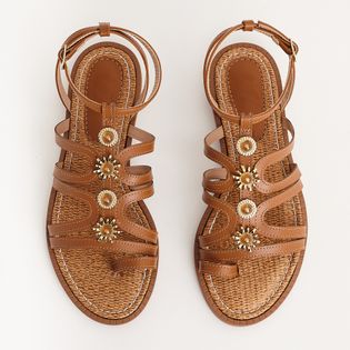 Rasteira Tiras e Metais - CAMEL