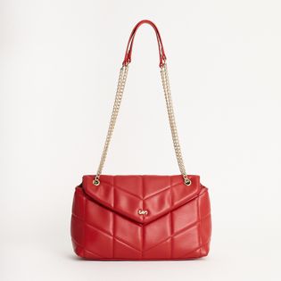 Bolsa Média Alça Metalizada - VERMELHO