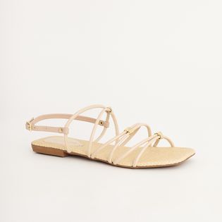 Rasteira Tiras com Spikes - MILK