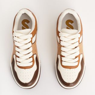 Tênis Recorte de Materiais - EXPRESSO/CAMEL/FENDI/COTT